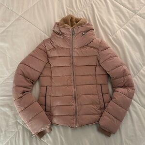 Zara Blush Puffer Jacket
